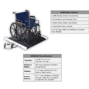 com Detecto Digital High Capacity Portable Bariatric Wheelchair Scale 