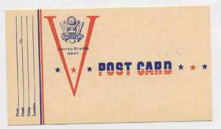 WWll US ARMY V POSTCARD UNUSED ABSOLUTELY MINT PC1572  