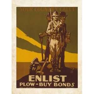   Your Country Calls Buy Bonds  18 x 24  Poster Print Toys & Games