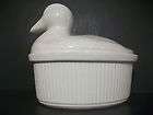 vintage california cal if usa pottery large white duck lid