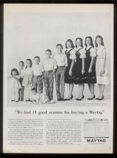 1961 The Lennon Sisters photo Maytag washer dryer ad  