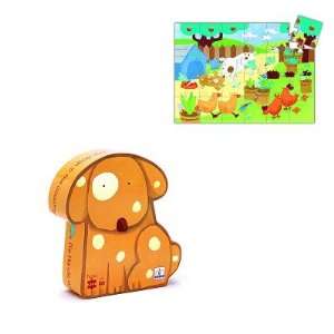  Dogs In The Countryside Silhouette Puzzle by Djeco Toys 