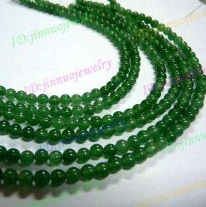 4mm Natural Stone Malaysia Green Jade Round Loose Beads  