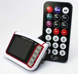 White 1.8 LCD Car MP3 MP4 Player FM Transmitter SD/MMC  