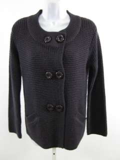 BY ZOE Dark Brown Double Button Waffle Knit Cardigan 2  