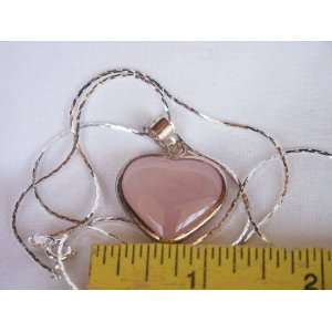    Rose Quartz Pendant with Silver Mounting, 8.21.14 