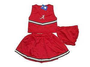 ALABAMA CRIMSON TIDE 3 PIECE INFANT CHEERLEADER OUTFIT NEW  