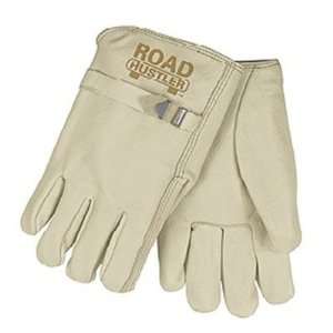   Grain Leather Drivers Gloves With D Strap   Medium: Home Improvement