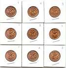 Canada 1963, 1964 and 1965 1 Cent Canadian Pennies High Grade Unc (3 