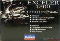 DAIWA EXCELER SPINNING REEL EXC1500 W/EXTRA SPOOL  