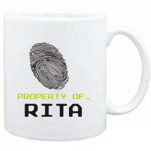 Mug White  Property of _ Rita   Fingerprint  Female Names  
