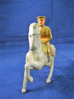 Vintage Barclay B3 Officer on Horse Lead Toy Soldier  