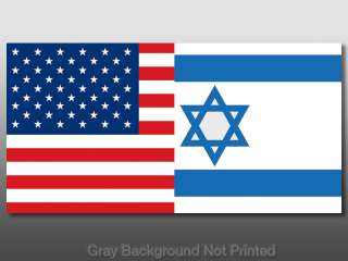 USA / Israel Flag Sticker  Israeli pro decal stickers  