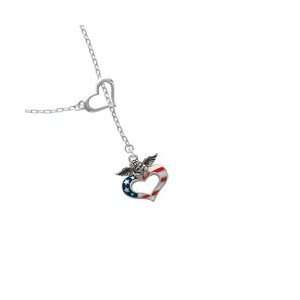   Heart Silver Plated Heart Lariat Charm Necklace [Jewelry]: Jewelry