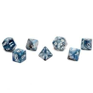  Chessex Dice: Polyhedral 7 Die Lustrous Set   Slate with 