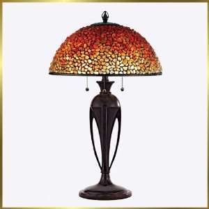 Tiffany Table Lamp , QZTF135TBC, 3 lights, Antique Bronze, 18 wide X 