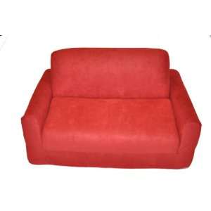 Red Micro Suede Sofa:  Home & Kitchen