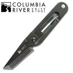  Columbia River Folding Knife Black Kiss Plain Sports 