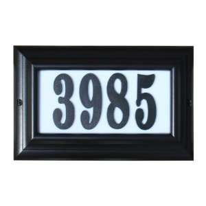 Qualarc LTL 1301BL PN Edgewood Large Lighted Address Plaque in Black 