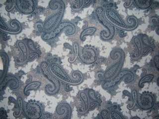 John Wolf Fabrics, Blue Paisley, Fabric, Vintage  