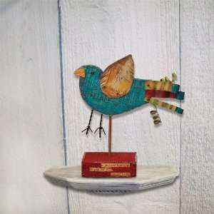  Odds n Ends Bird with Elaborate Tin Tail Figurine 4021207 
