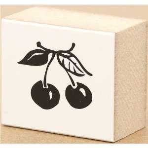  cute cherry wooden stamp rubber stamp: Toys & Games