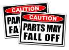 Parts Fall OFF Caution Warning Sticker ATV 4x4 OFF Mud