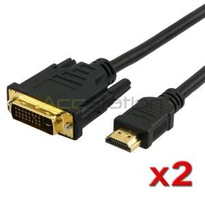 ft HDMI to DVI CABLE For LAPTOP PC LCD PLASMA HDTV  