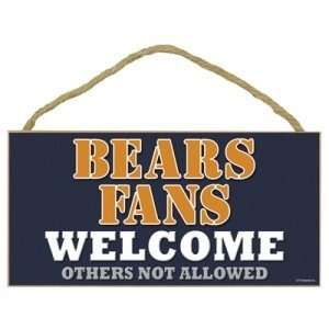  Chicago Bears Wood Sign   5x10 Welcome Sports 