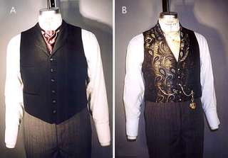 Mens Western Victorian Frock Coat & Vest Pattern 34 58  