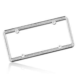   Car Truck SUV Chrome License Plate Frame   256 Clear Crystals Beauty