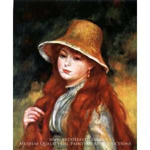  Young Girl with a Straw Hat