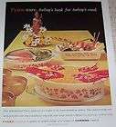 1960 ad Pyrex Ware casseroles Corning Glass PRINT AD