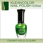 Kleancolor Chunky Holo Clover Green Nail Polish  