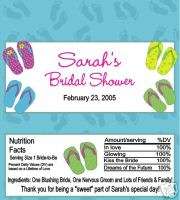 Bridal Shower Flip Flops Candy Wrappers Party Favors  