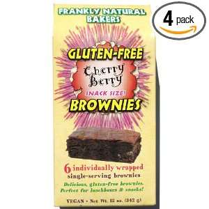 Frankly Natural Bakers Gluten Free Cherry Berry Snack Sized Brownies 
