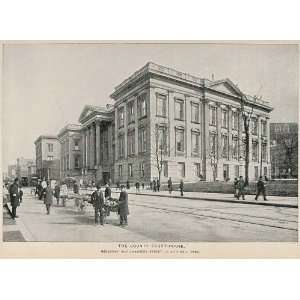  1893 Print County Courthouse New York City Hall Park 