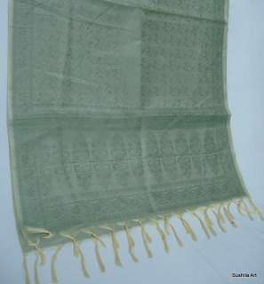 22x72 Indian Art Silk Handloom Weaved Stole Scarf PTA  