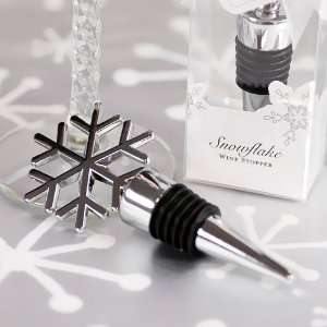    Snowflake Wine Bottle Stopper in a Gift Box