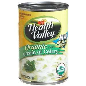 Health Valley Soup, Cream of Celery, 14.5 Ounce Cans  