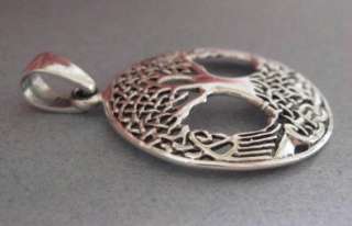 Sterling Celtic Knot Tree of Life Medallion Pendant  