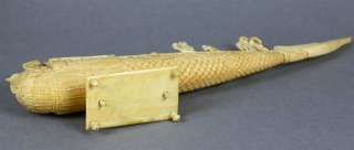 RARE ANTIQUE CHINESE CANTON CARVED OX BONE DRAGON BOAT 19TH C.  
