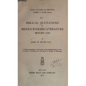  Biblical Quotations In Middle English Literature Before 