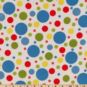   Wide Baby Safari Dots White Fabric By The Yard: Arts, Crafts & Sewing