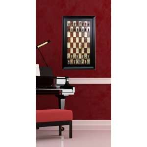  set on vertical wall hung Red Maple series Straight Up Chess board 