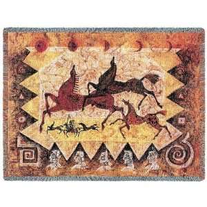  Oglalas Story Southestern Tapestry Throw Blanket