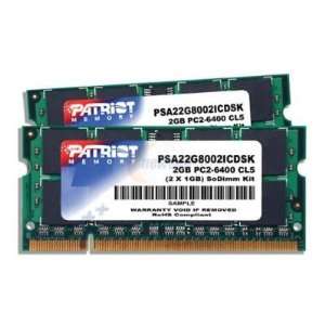  Patriot Memory 2GB (2 x 1GB) DDR2 800 (PC2 6400) Dual Channel 