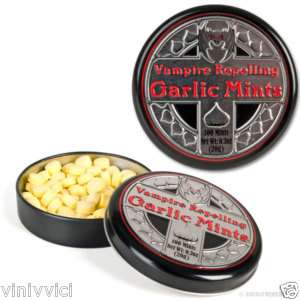 Vampire Repelling Garlic Mints   New In Collectable Tin  