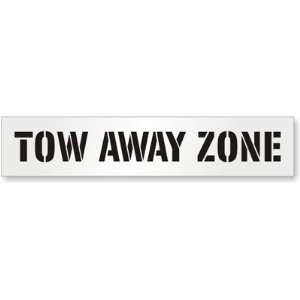  Tow Away Zone Polyethylene Stencil Sign, 60 x 12 Office 