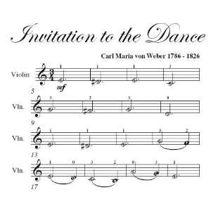  Invitation to the Dance von Weber Easy Violin Sheet Music 